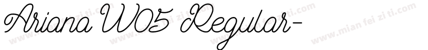 Ariana W05 Regular字体转换